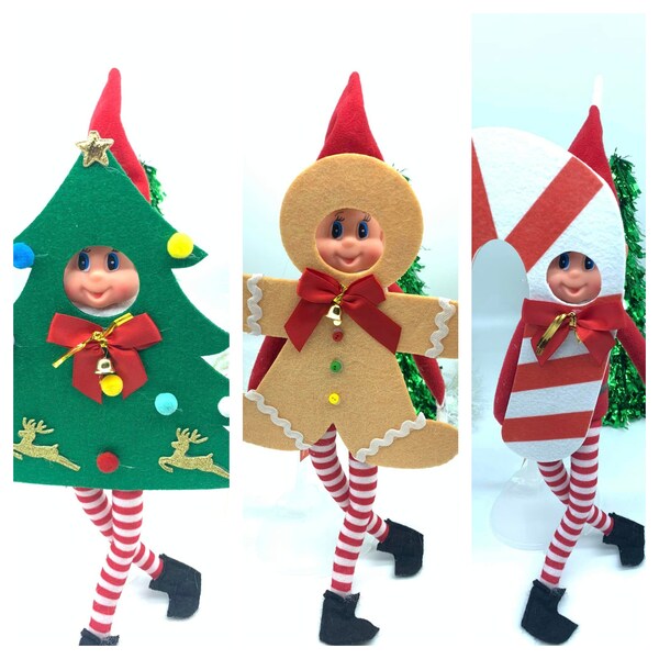 Elf Props costume NO DOLL clothes tree candy cane or gingerbread man  elf diorama