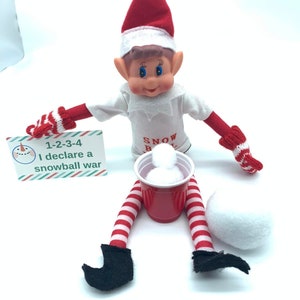 Elf Prop snow ball war no doll snowball fight