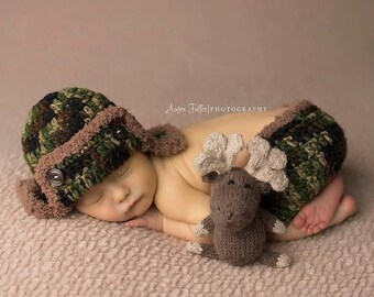 Camouflage Baby Hat - Etsy