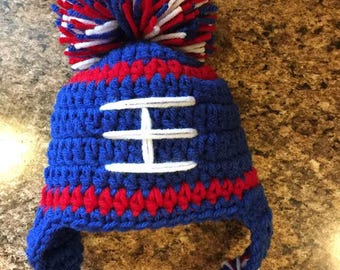 Crochet Buffalo Bills Baby Hat: Newborn Football Photo Prop