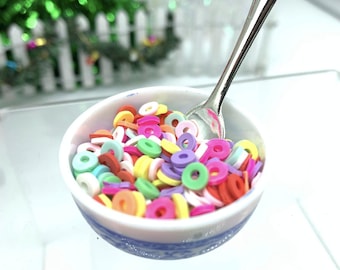 Elf Prop: Miniature Cereal Bowl with Spoon & Milk