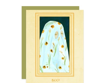 BOO Ghost Collage Halloween Autumnal
