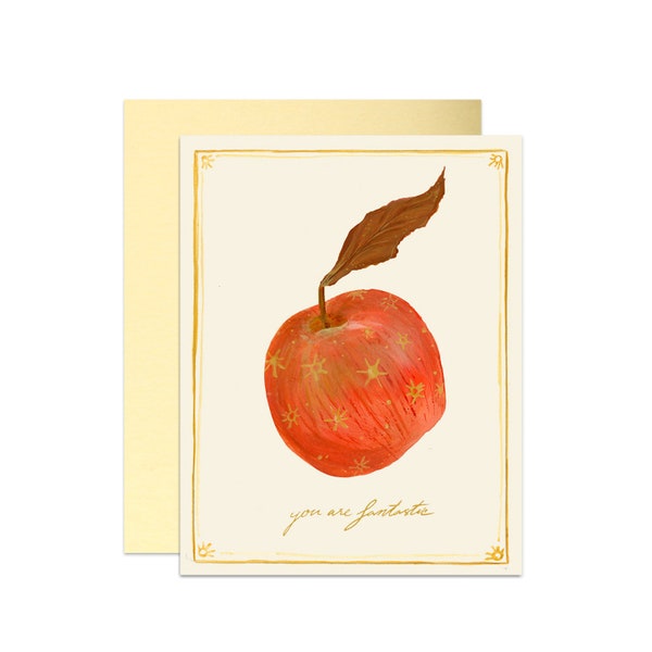 Fantastic Mr. Fox Red Remarkable Apple Wes Anderson Greeting Card