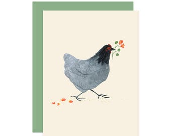Sabine Cottage Chicken Card