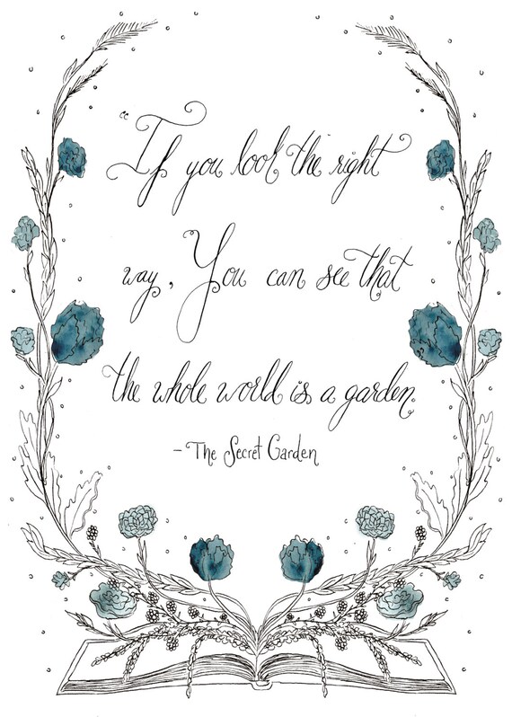 Secret Garden Quote Print Etsy