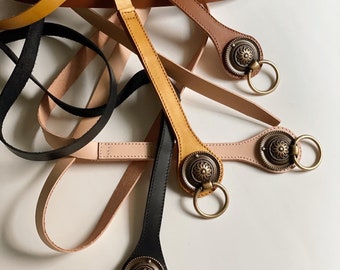Vaucluse Leather Wrap Ring Belt