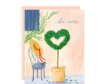 Be Mine Topiary Provence Greeting Card