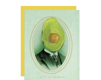 Let's Bunch Greeting Card, Avocado Toast, Brunch Life, Friendship