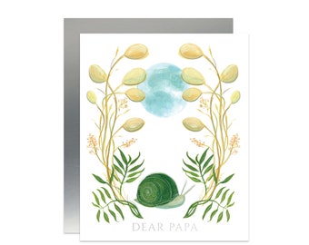 Dear Papa Snail Lunaria Moon Father's Day Card