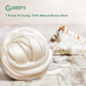 Chunky Merino Wool Yarn, Wool Roving, 1lb (or MORE!), Roving, wool roving, Wool Roving Top, Fiber Spinning, Spin Fiber, Spin Wool, Arm Knit