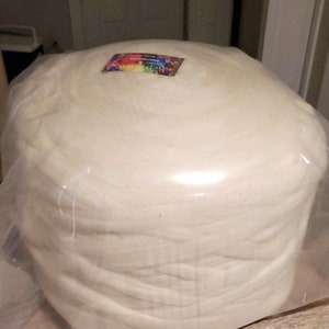 Bulk White Wool Top Roving: 15lb or 30lb Falkland or Merino