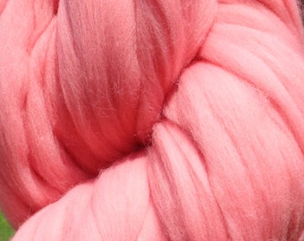 Wool Roving, Bubble Gum Pink  Merino Wool Top Roving - Spin into Yarn, Needle Felt, Wet Felt, Weaveing, Knitting, all Crafts, Shep's Wool