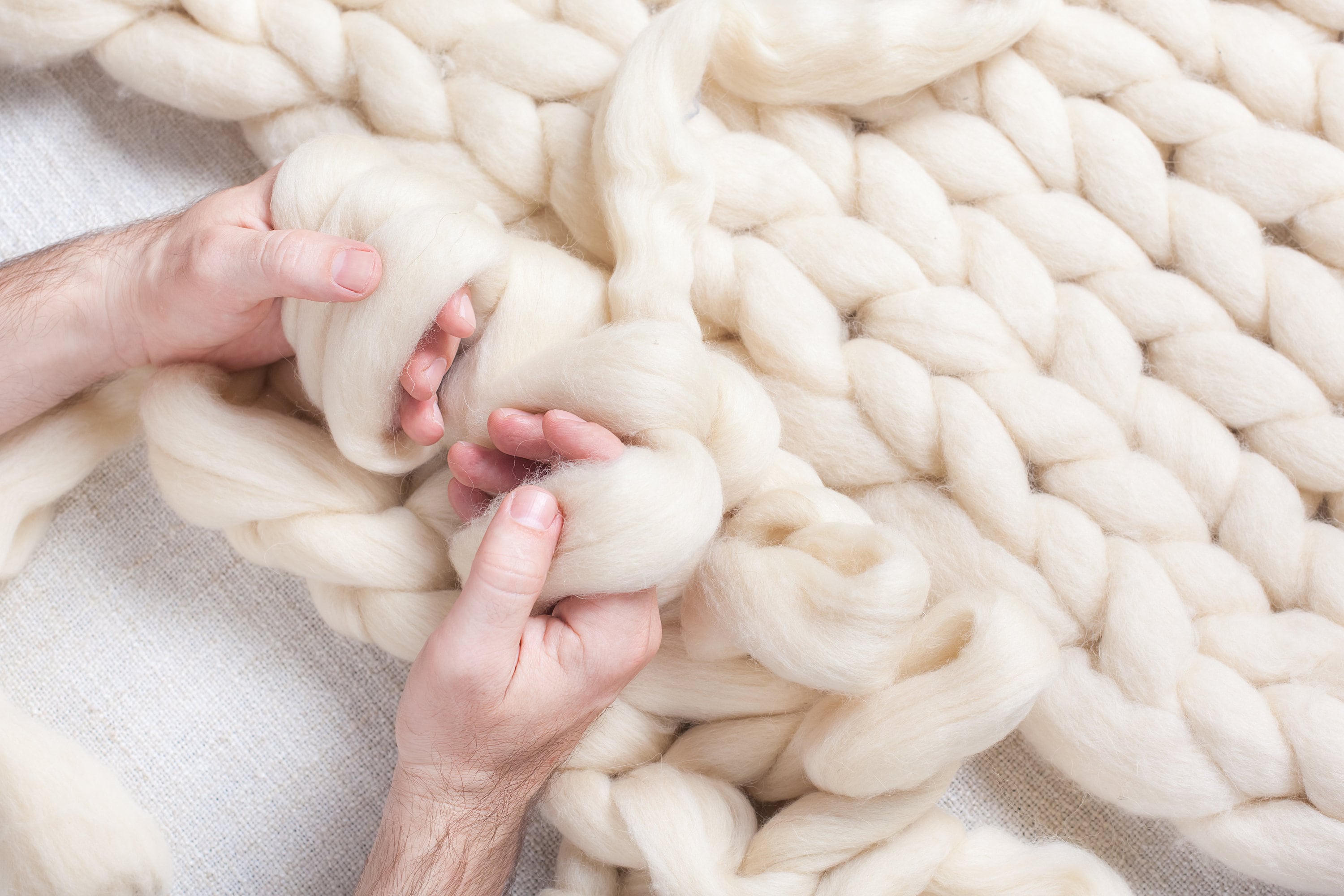 Hilo grueso y grueso para tejer, hilo de lana voluminoso, hilo tejido a mano,  relleno suave para , cama para mascotas, manta blanco perfecl Hilo de lana  gruesa