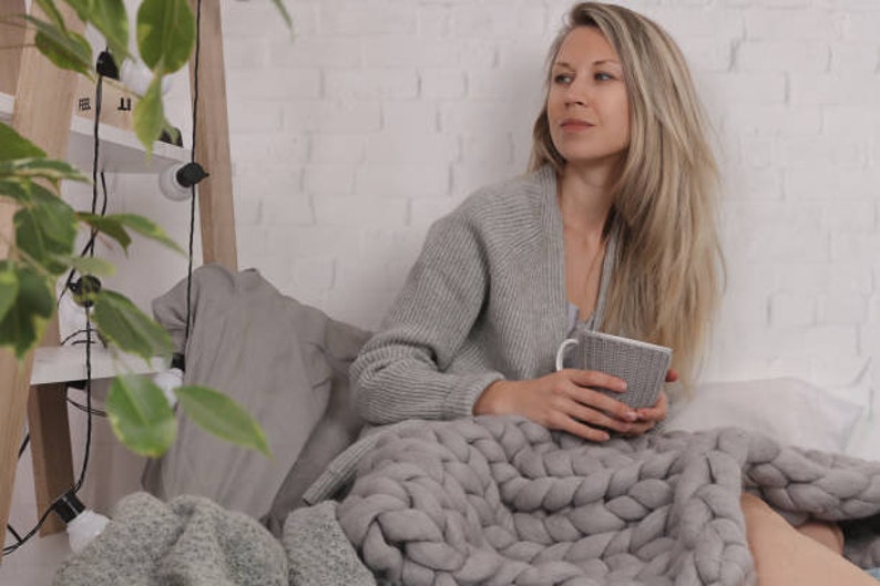 Customize Your Chunky Knit Blanket, Knit Blanket,choose Size & Color