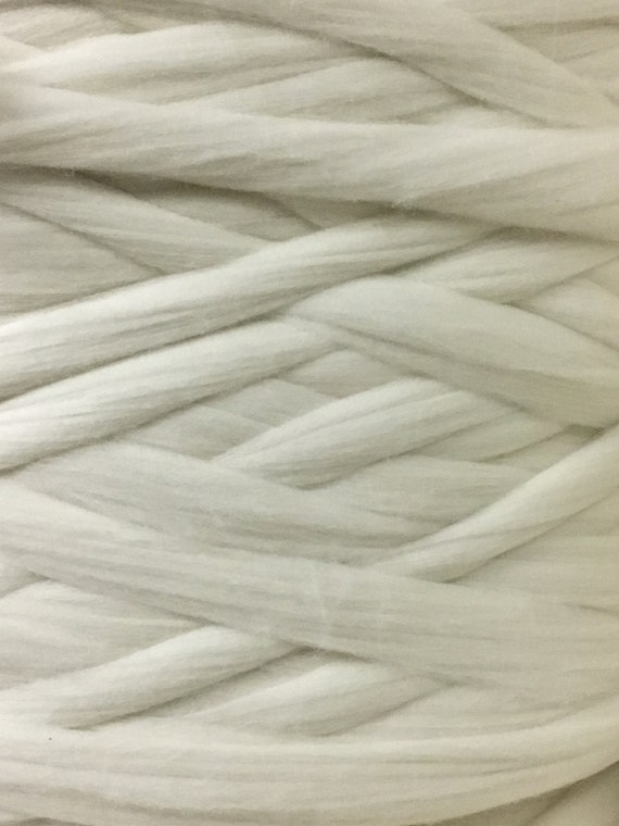 Natural White Falkland Wool Combed Top 5 Pounds Un-dyed