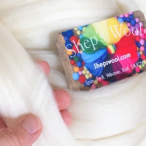 Natural White Wool Roving, Spin wool, Spin Fiber, White Wool Roving, Wool for felting, Wool Roving, Wool top, Wool for Spinning