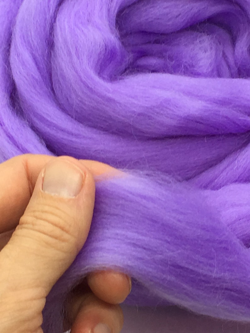 Wool Roving Periwinkle Purple Blue Merino Wool Top Roving Etsy