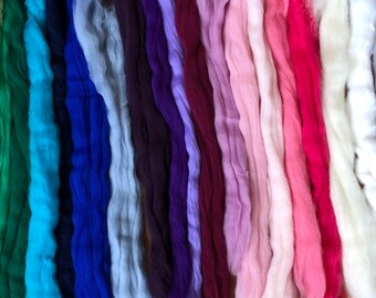 Merino Wool Roving Color Mix: Felting & Spinning  Fiber Assortment