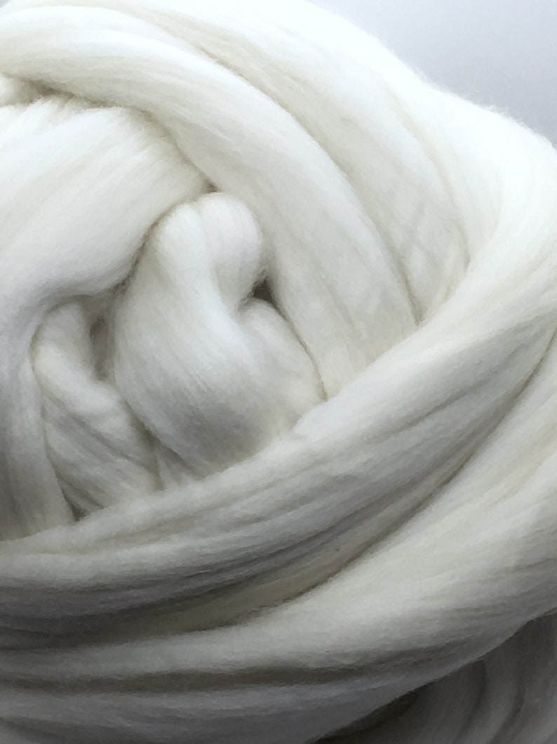1 Lb White Wool Rovingwool Fiber Wool Top Spinning Wool Etsy