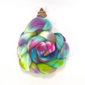 Mystic Prism Hand-Dyed Merino Wool Roving: 4oz Super Soft Fiber