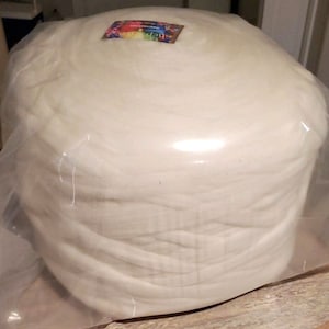 20 lbs Natural White Wool Top Roving Fiber Spinning, Felting, Weaving, Knitting Crafts USA
