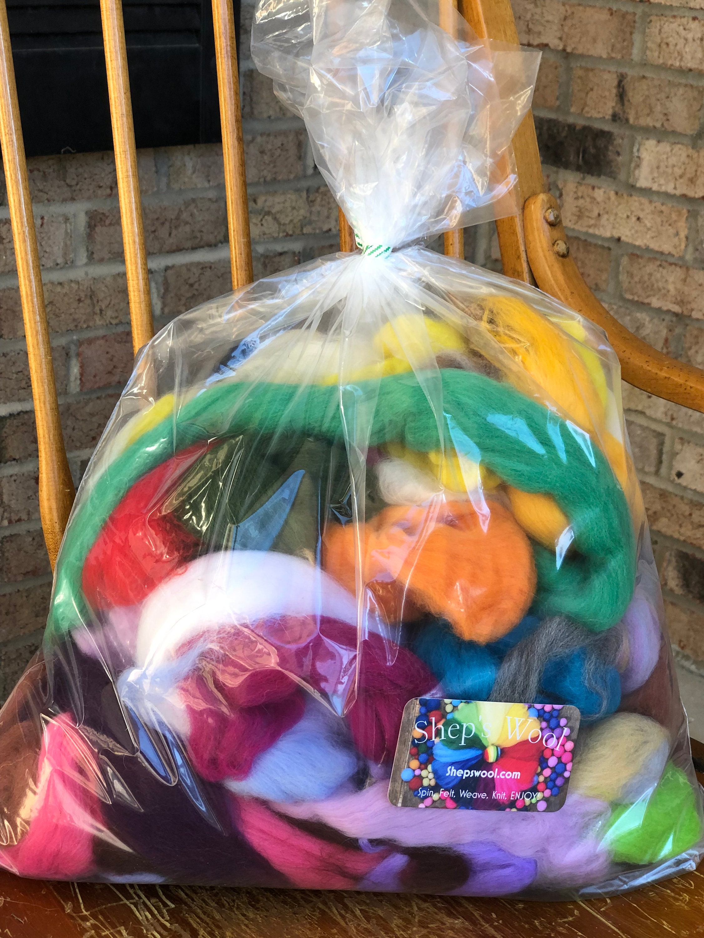 XL Wool Roving Sampler: 28+ Colors for Soap Felting - 12oz/1lb