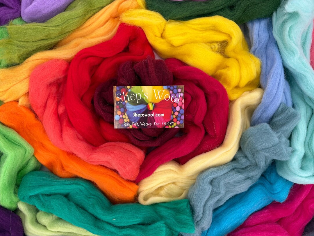 Merino Wool Roving Color Mix: Felting & Spinning Fiber Assortment - Etsy