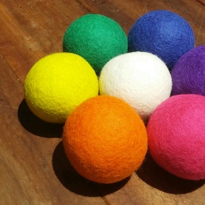 Carnival Wool Dryer Balls: Natural Laundry Softener, 7 Color Pack