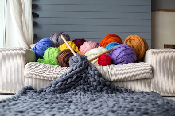 Color Wool Blanket Yarn Chunky Roving Yarn Big Yarn Chunky Knit