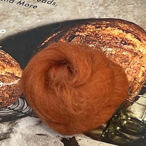 4 oz Chestnut Brown Merino Wool Top Roving Fiber for Spinning into Yarn, Felting, Weaving, Doll Hair, Soft Clean and Easy to Craft With!