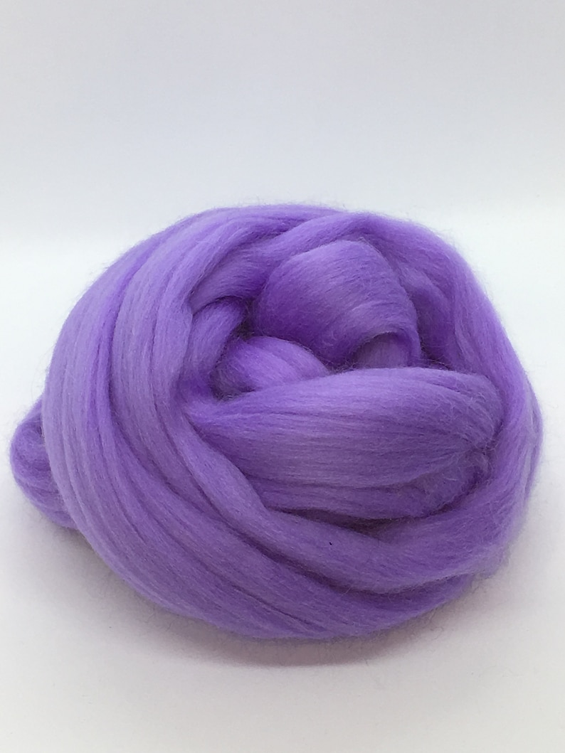 Wool Roving Periwinkle Purple Blue Merino Wool Top Roving Etsy