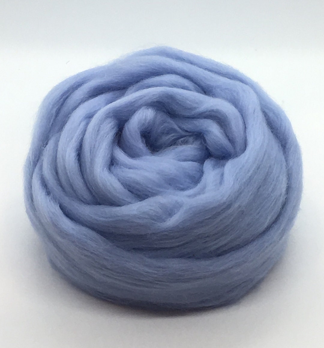 Light Blue Merino Wool Top Roving - Blue Spinning Wool Into Yarn, Blue ...