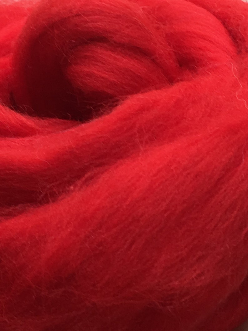 Red Wool Roving Red Roving Red Wool Roving Red Merino Red Etsy