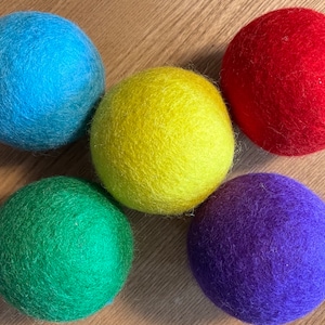 Color Wool Dryer Balls 6 Pack: Natural Laundry Softener