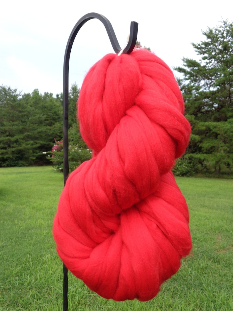 Red Wool Roving Red Roving Red Wool Roving Red Merino Red Etsy