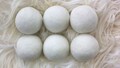Wool Dryer Balls XL 6 pack White OR 6 Gray Wool Dryer Balls for Natural laundry softener- 100% Natural Laundry Softener wool dryer ball set