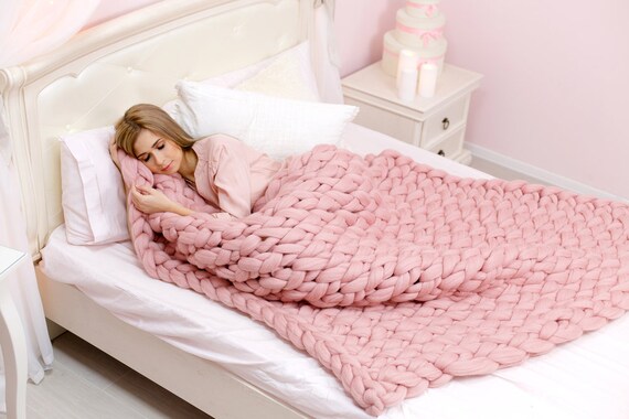 Comfortable Rose Quartz Queen Blanket Soft Me Sooo Comfy Beautiful  Oversized Queen Bedding