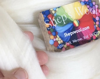 Natural White Wool Roving