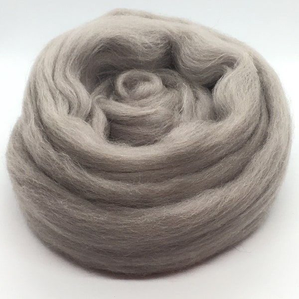 Storm Silver Gray Merino Wool Top Roving Fiber Spinning, Felting Crafts Choose Weight 1oz, 2oz, 3oz, 4oz, 5oz, 6oz, 8 oz, 1 lb and up