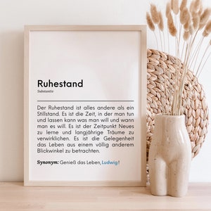 Poster Ruhestand Wanddeko Abschied Kollege Bild 3