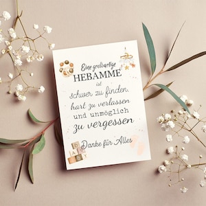 Postkarte Hebamme | Grußkarte | Geburt | Danke I Schwangerschaft I Baby