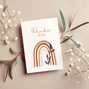 Postkarte Danke | Grußkarte | Dankeschön I Bedanken I Geschenk