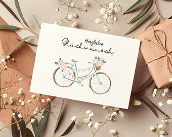 Postkarte Zur Hochzeit | Glückwunschkarte | Karte | Grußkarte