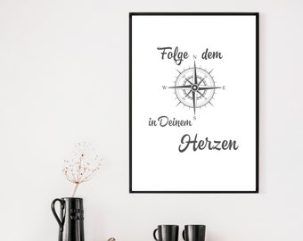 Poster Compass | wall decoration | Picture