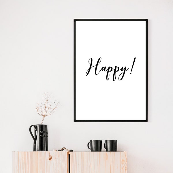 Poster Happy Digital | Download | wall decoration | Picture