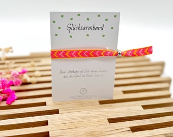 Glücksarmband pink | Armband | Mutmacher | Geschenk | Mitbringsel