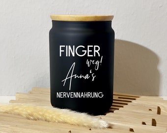 Vorratsdose Finger weg | Glas | Vorratsglas | Geschenk | Keksdose