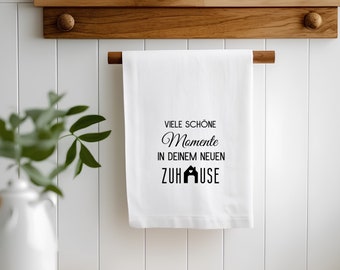 Geschirrtuch Neues Zuhause | Geschenk | Wohnung | Umzug | Hausbau