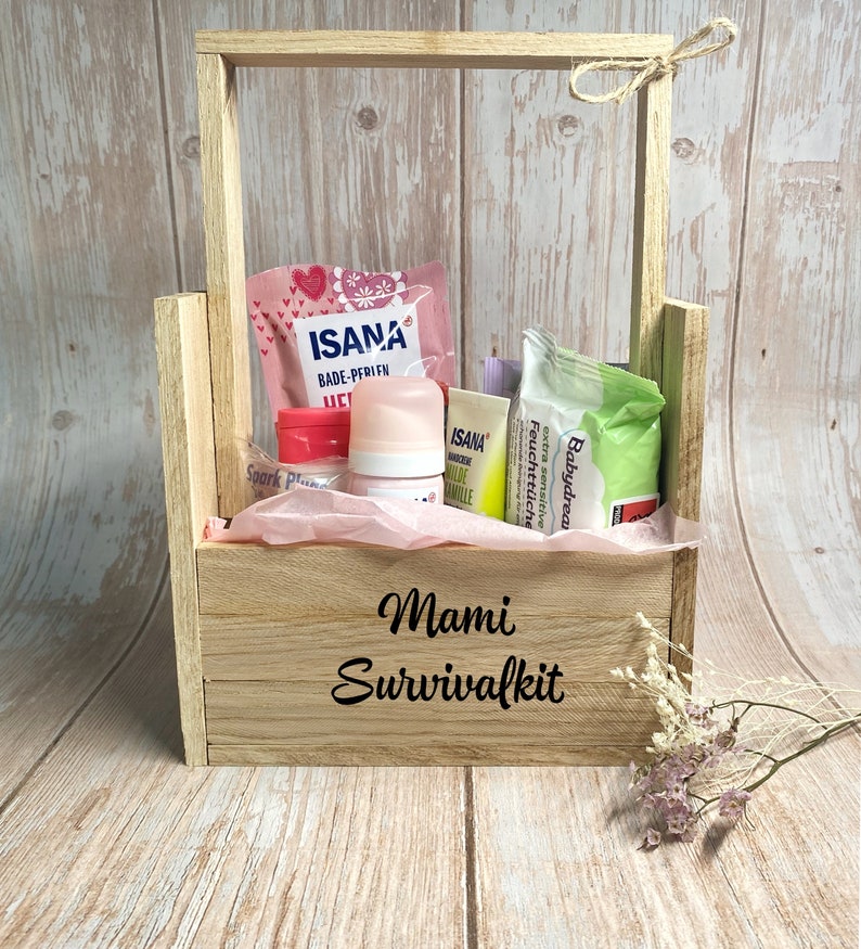 Mami Survival Kit Geburt Mama Geschenk zur Geburt Wellness Bild 1