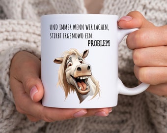 Tasse Lachen | Becher | Geschenk | Kaffeetasse | Pferd